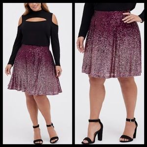 Torrid Ombré Sequin Skater skirt - PLUS SIZE